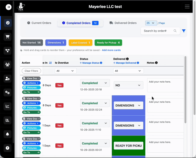 Add package dimensions