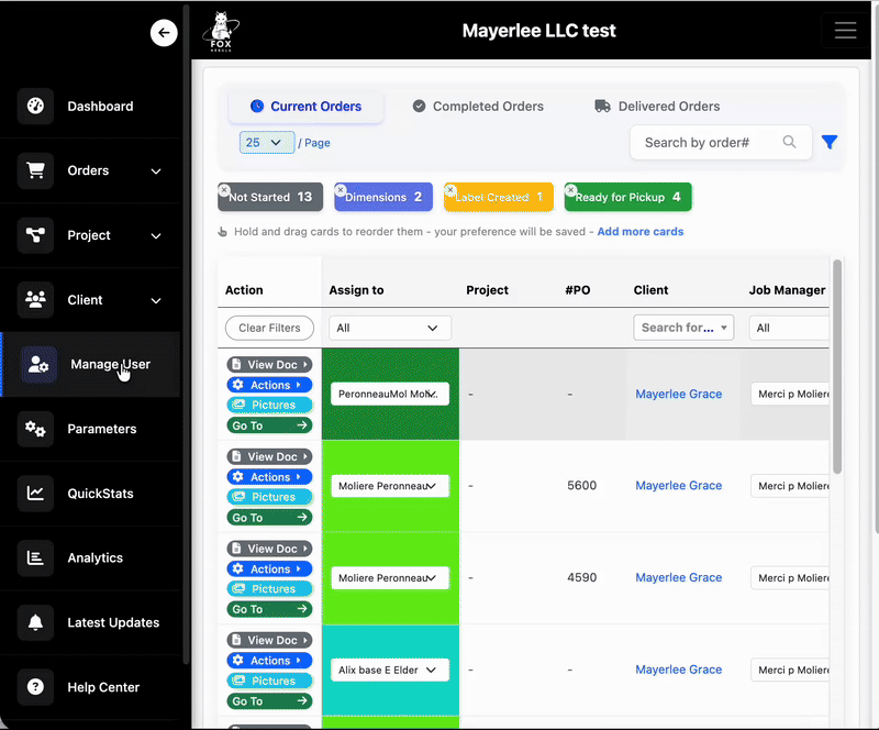 Manage User Permissions